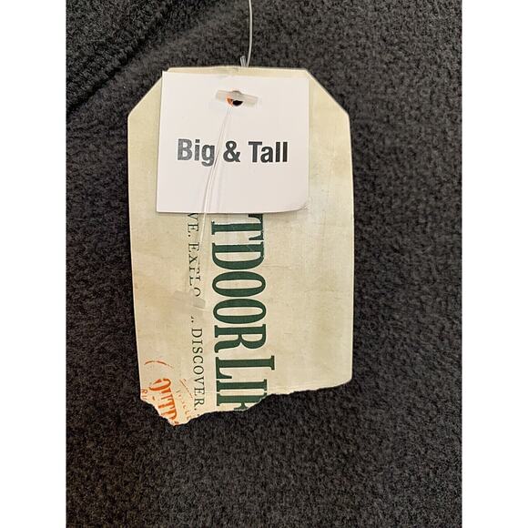 OUTDOOR LIFE Big & Tall 1/4 Zip Fleece Pullover Sweatshirt Jacket Men's Sz XXXL - Picture 8 of 10